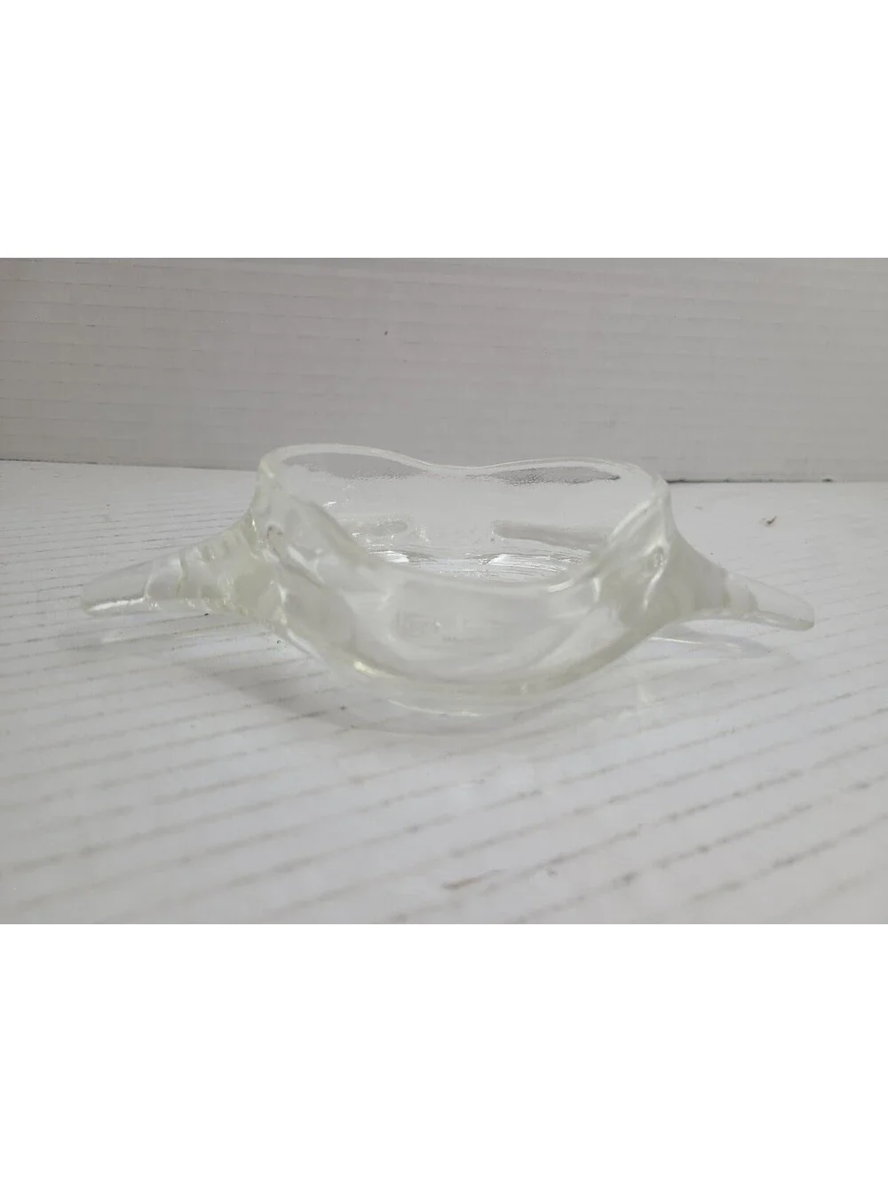 Vintage Glasbake Clear Glass Crab Shell Baking Dish Mid Century Modern